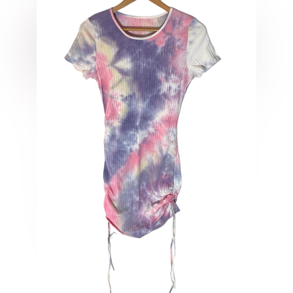 Y8-  pink purple white tie dye dress ZAFUL size6